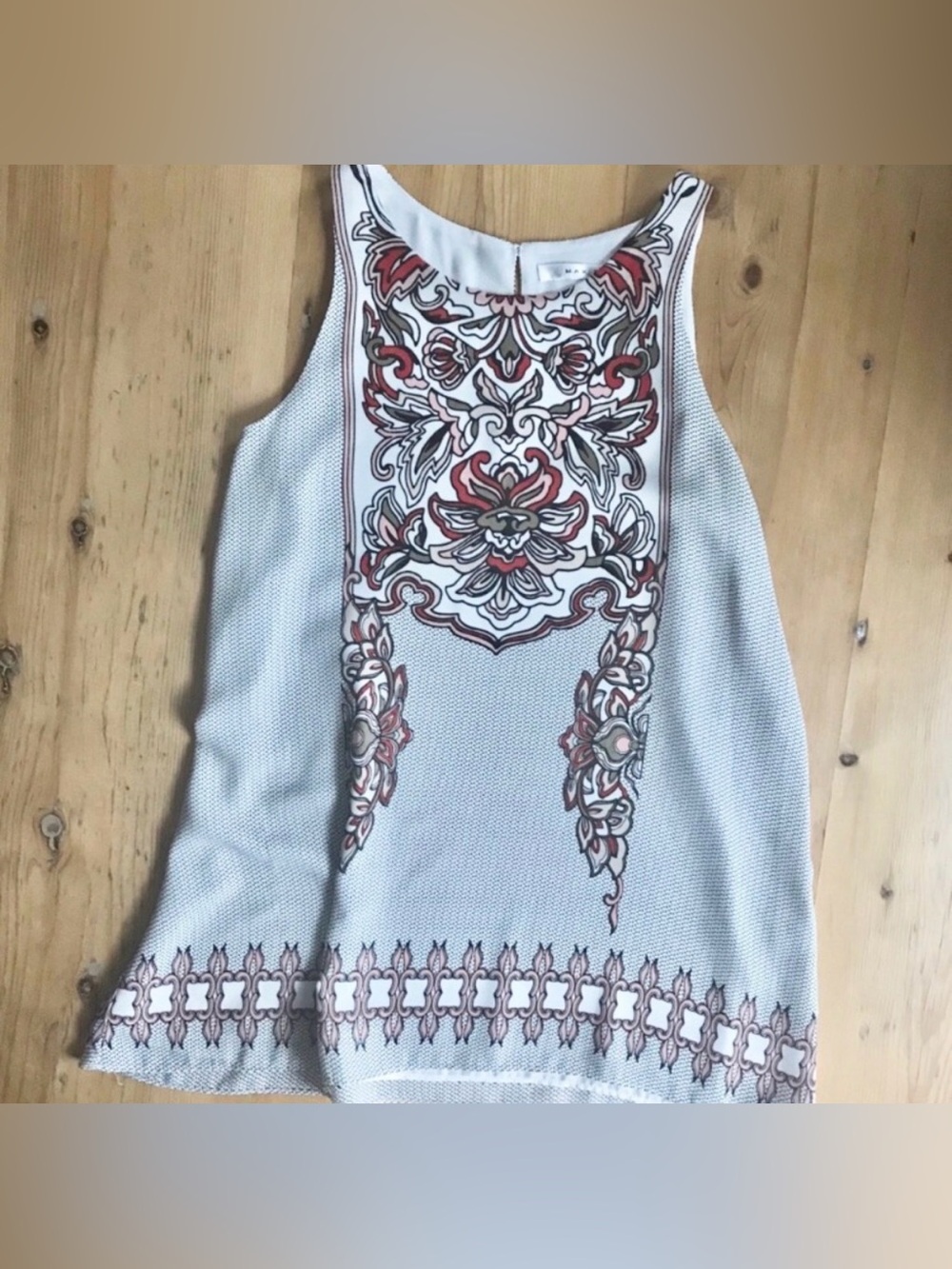 Linen Max Studio S trapeze dressy tank top